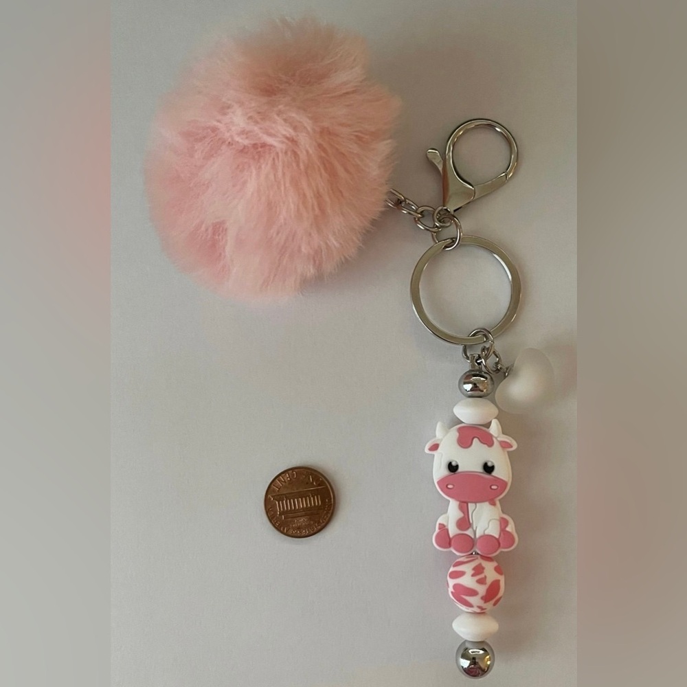 New Kawaii Cow Keychain/Pendant/for backpack/bag with charms /purse charm